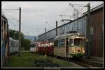 rnv-oeg-heidelberg-ludwigshafen-mannheim 71, 391, 392, 393, 394 und 358 am 28. Juni 2009 im Betriebshof Edingen, legal fotografiert.