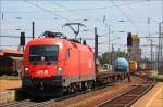br-1116-vor-guterzugen 1116.257 durchfuhr am 7. Juli 2009 mit dem KGAG 52808 den Bf. Amstetten in Richtung Zielbahnhof Wels Vbf-Terminal.