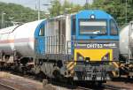 Die Vossloh G2000BB DH753 durchf�hrt K�ln West am 07.07.2009 mit ...