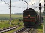 Diesellok 2TE116 at Blagoveshenskoye station (near Volokolamsk, Riga line) Moscow ...