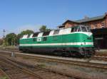 Am 27.09.08 steht 118 001 der ITL in Haldensleben und ...