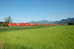 BR 152 Ein 152er Doppel am 17.06.09 auf dem Weg nach M�nchen zwischen Prien und Bernau km 28,2
