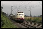 103 235 ist mit dem 91341 nach Posen unterwegs. Aufgenommen ...