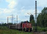 295 014-5 zieht einen �bergabezug aus dem Rbf Alte-S�derelbe durch ...