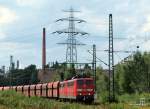 151 098-1 und 151 094-0 ziehen einen Erzbomber nach Salzgitter-Beddingen ...
