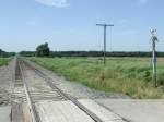 Union Pacific Railroad Linie nahe Mc Pherson, Kansas am 09.07.2009. ...