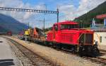 Gm 4/4 beim rangieren in Oberwald 8.7.09  ...