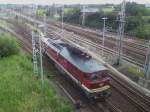 Hier BR 232 beim rangieren am 20.6.2009 im Angerm�nder G�terbahnhof. ...