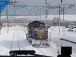 DD51 1147 in blauem Anstrich in Fukagawa auf der Nordinsel ...