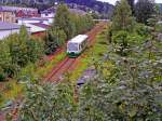 VT38 als VBG83119 in Klingenthal (westl. Bhfs.einfahrt), 12.7.09.  ...