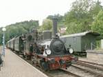 Histor.Nebenbahnzug mit Borsig Lok T3 Nr.30(1904)auch Chanderli genannt,am 12.07.09 im ...