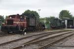 332-6 (EX DB 332187-4)der ZLMS beim umrangieren des Fahrwerks der ...