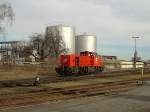 br-2070 Die 2070 009 am 04.02.2008 bei Rangierarbeiten in Braunau. 
