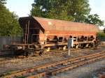 Abgestellter G�terwagen Facs 31806941561-6 in Bergen/R�gen am 13.Juli 2009.  ...