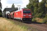 185 257-3 Railion DB Logistics am 13.07.2009 kurz nach �berquerung ...