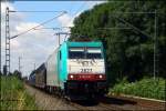Deutschland --- Belgien Die 2827 der Cobra mit einem Gz Richtung M�nchengladbach als Umleiter an der ehem. Anrufschranke 14.7.09