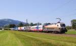 Mit 75 Minuten Versp�tung ist am 16.07.2009
die 1116 280 mit ...