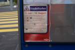 Strasenbahn Zurich An allen betroffenen Tram- und Forchbahnhaltestellen werden die Fahrg�ste mit diesen Aush�ngen informiert.