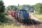 MaK G 1700 Heute hat VPS D�nger nach Wittenburg gebracht und kommt nun mit den leeren Waggons durch Hagenow gefahren. 16.07.2009