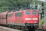 Hier die 151 007-2 & 151 002 mit einem Erzzug ...