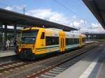 BR 650 Regioshuttle als OE63 nach Joachimstal im Bahnhof Eberswalde. ...