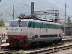 Die E 444 am 02.07.2009 abgestellt in Domodossola.  ...