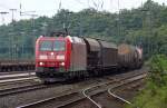 BR 185 mit Zugen 185 009-8 in Duisburg-Entenfang am 18.7.2009