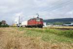 re-4-4-iii-re-430 Ein Nachschuss an einen G�terzug, das ist ja etwas nicht ganz allt�gliches. Die Re 4/4 III 11366 schob am 16.7.09 den Cargo-Sprinter Pendelzug Richtung Sch�nerwerd.