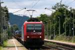 Re 482 Re 482 028-8 mit einem KLV bei der Durchfahrt Freiburg Herdern 19.7.09