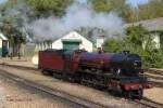 romney-hythe-und-dymchurch-railway-rhdr Hercules der RH&DR wartet im 'Betriebswerk' New Romney auf den Ausklang des sch�nen Sommertags am 2.7.2009.