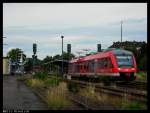 648 282 mit der RB Northeim-Bodenfelde beim verlassen des Bahnhofes ...