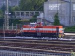 AKN Eisenbahn AG V2.22 der AKN Eisenbahn mit einem Bauzug im Hamburger Hauptbahnhof am 16.07.2009