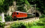 Re 410 (Re 4 10 004  bei Wassen  28.06.88  
