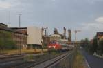 BR 218 mit Z�gen 218 471 mit RE 351 am fr�hen Morgen des 23.07.2009 in Sulzbach-Rosenberg-H�tte. Anmerkung zur Wagenreihung: Ausnahmsweise mal wieder mit CD-Wagen - 1 CD-B, 2 DB-Bimz, 2 DB-Aimz