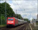 Bonn 101 137 mit dem IC2023 als Umleiter in Bonn-Beuel 19.7.2009