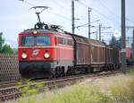 BR 1042 Die planm�ssig mit einer Lok der Baureihe 1x44 bespannten Verschubg�terzuge Linz-Nettingsdorf-Linz boten am 10.7.2009 eine au�ergew�hnliche sch�nen �berraschung bzgl. der Bespannung: 1042 032. 