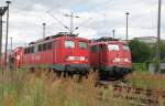 BR 140 Lokportraits Beide BR der DB(Cargo)Schenker AG im Abstellbereich W5 des Bf Berlin Lichtenberg aufgenommen im Juni 2009.