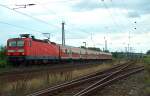 BR 143 mit Z�gen DB 143 139 mit der RB 16320 von Halle (Saale) Hbf nach Eisenach, in Naumburg (Saale); 13.07.2009