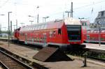 Halle (Saale) Eine 362 schob am 04.07.09 einen Dosto-Steuerwagen durch den Hbf Halle(S) Richtung Betriebswerk.