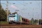 KBS 455 Gl�ck gehabt: 185 152 (9180 6185 152-6 D-DB) 'K+S' 'KALI+SALZ' ist mit dem abendlichen CSQ 'AUDI-EXPRESS', Emden - Ingolstadt-Nord, bei Westhofen unterwegs.