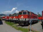 BR 2143 Eine Augenweide f�r jeden 2143-Fan. Nahe der Knittelfelder Drehscheiben waren am 22. Juli 2009 die 2143 062-4, 2143 044-2 und 2143 067-3 abgestellt.