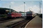 W�hrend 143 886 an einem Septembertag 1997 mit ihrer Regionalbahn ...
