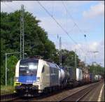 ES 64 U2 - 060 mit einem Gemischten G�terzug Richtung ...