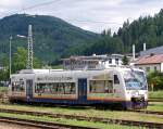 VT521 abgestellt in Hausach, 19.7.09.   ...