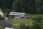 Am zweiten Fahrtag des 3. Fahrtenwochenendes der Erzgebirgischen Aussichtsbahn (EAB) ...
