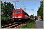 155 247-0 vor -45504- bei der Auffahrt auf die Ziegelgrabenbr�cke. ...