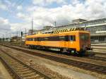 Hier f�hrt gerade ein Oberleitungsmessfahrzeug von Regensburg Pr�fening kommen durch ...