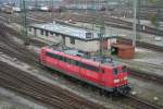 DB 151 046-0 im Bereich des G�terbahnhof Maschen am 18.10.2008. ...