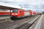 146 109-4 steht am 24.7.09 in Basel Bad Bf.  ...