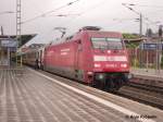 101 002 mit IC 2172 in Schwerin Hbf am 25.Juli.09 ...